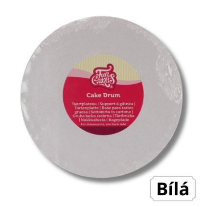 Dortová podložka bílá - 25 cm, výška 12 mm