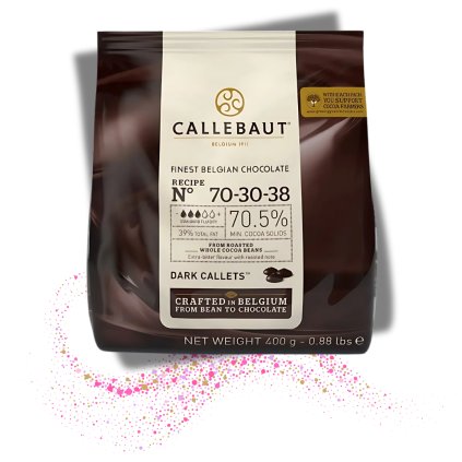 Pravá Callebaut hořká čokoláda 70,5% kakao (0,4 kg), typ 70-30-38