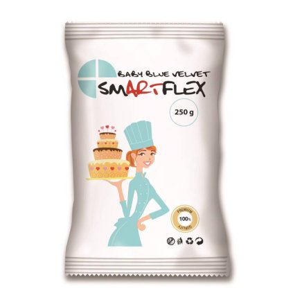 Fondán na dort Smartflex Baby Blue Velvet vanilkový (250 g) ▹