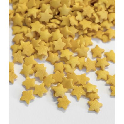 3107 cukrove hvezdicky 10mm zlate 1 kg sacek
