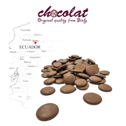 2546 cokolada mlecna single origin ecuador 36 pecky 1 kg sacek alu