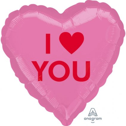 0033680 foliovy balonek srdce i love you ruzovy 43 cm 600