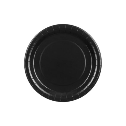 0034007 papirove talire cerne 23 cm 6 ks 600