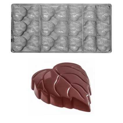 14645 forma na cokoladku list 10g 3x7 tvaru forma