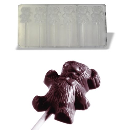 14669 forma na cokoladova lizatka medvidek 11g 6 tvaru forma