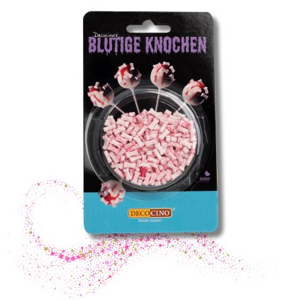 Cukrové kosti - 25g - kostičky z cukru, krvavé