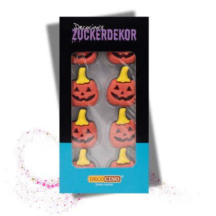 Cukrové dekorace - 26g Halloween dýně 8 ks