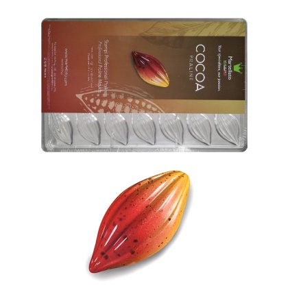 15359 forma na pralinky cokoladovy bob 9g 3x7 tvaru forma