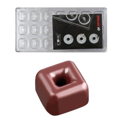 15365 forma na pralinky ctverec 10g 3x7 tvaru forma