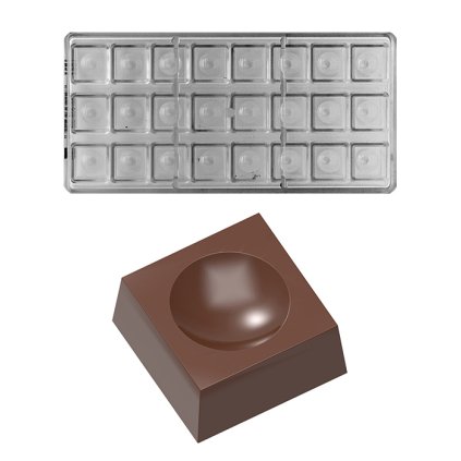 15371 forma na pralinky ctverec s dulkem 9g 3x8 tvaru forma