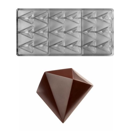 15413 forma na pralinky diamant 10g 3x6 tvaru forma