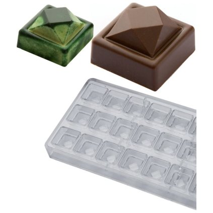 15419 forma na pralinky diamant 9g 3x8 tvaru forma