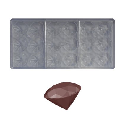 15422 forma na pralinky diamant dvojity 12g 3x6 tvaru forma