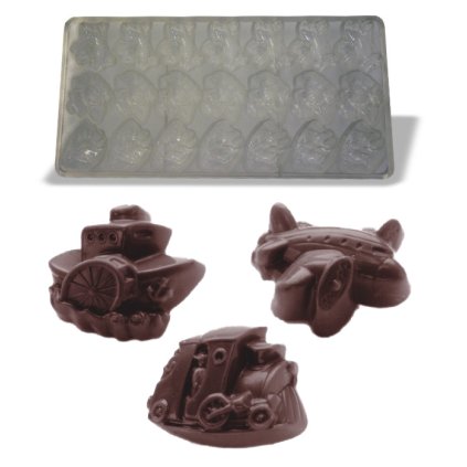 15437 forma na pralinky dopravni prostredky 13g 3x7 tvaru forma