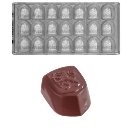15467 forma na pralinky erb lva 16g 3x7 tvaru forma