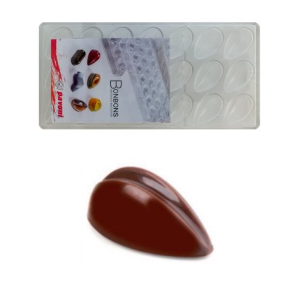 15512 forma na pralinky homole se zlabkem 10g 3x7 tvaru forma