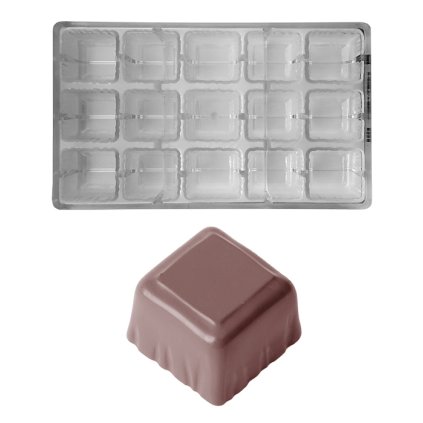 15518 forma na pralinky hranaty kosicek 65g 3x5 tvaru forma