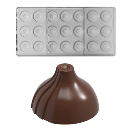 15350 forma na pralinky chrlici sopka 7g 3x7 tvaru forma