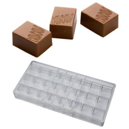 15542 forma na pralinky kakao 9g 3x8 tvaru forma