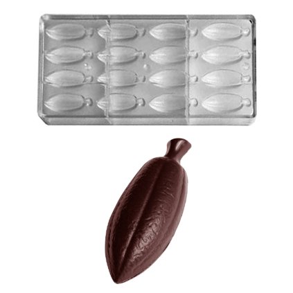 15545 forma na pralinky kakaovy bob 2x6g 4x4 tvary forma