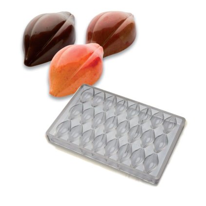 15548 forma na pralinky kakaovy bob 9g 3x8 tvaru forma