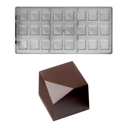 15620 forma na pralinky kostka 12g 3x8 tvaru forma