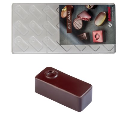 15641 forma na pralinky kostka s teckou 10g 3x7 tvaru forma