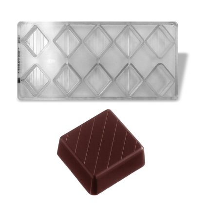 15647 forma na pralinky kostka vroubkovana 20g 2x5 tvaru forma