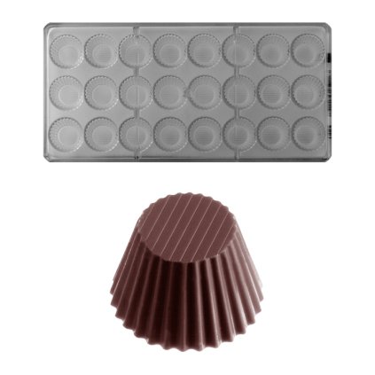 15605 forma na pralinky kosicek 11g 3x8 tvaru forma