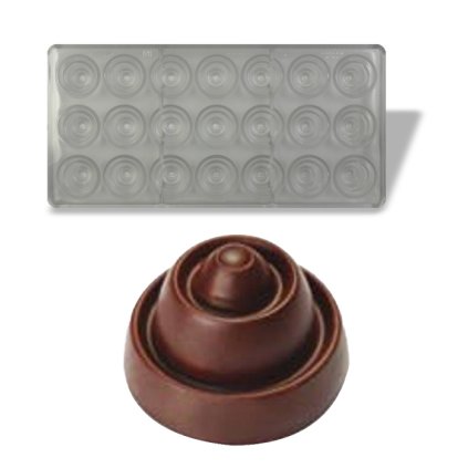 15698 forma na pralinky kruhy 10g 3x7 tvaru forma