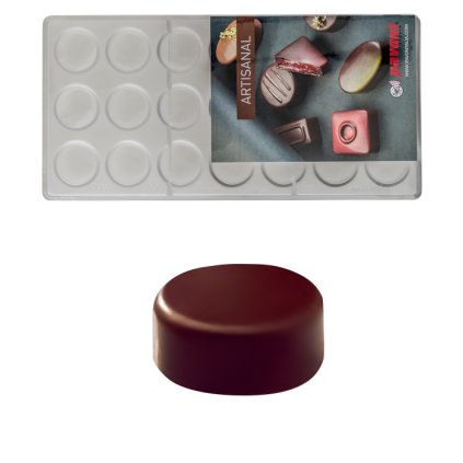 15701 forma na pralinky kulata hladka 10g 3x7 tvaru forma