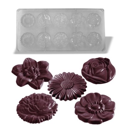 15737 forma na pralinky kvety mix 6g 2x5 tvaru forma