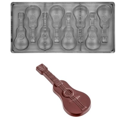 15740 forma na pralinky kytara 13g 8 tvaru forma