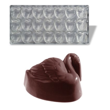 15743 forma na pralinky labut 16g 3x7 tvaru forma