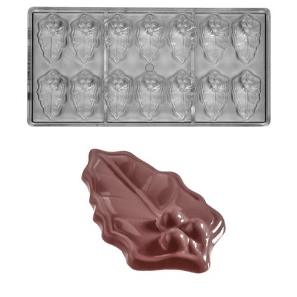 15758 forma na pralinky list cesminy 5g 2x7 tvaru forma