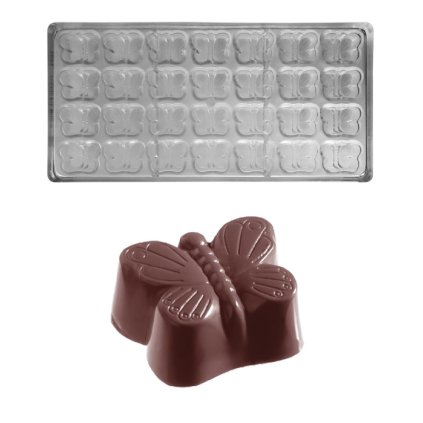 15818 forma na pralinky motyl 9g 4x7 tvaru forma