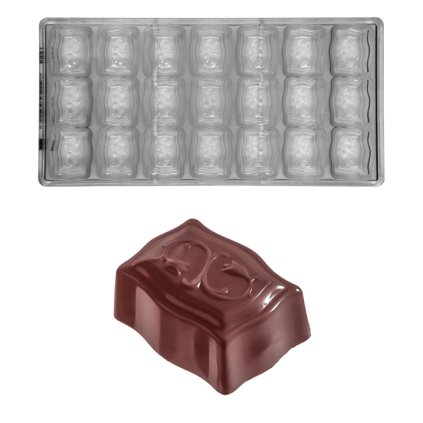 15848 forma na pralinky obdelnik dekor 15g 3x7 tvaru forma