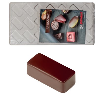 15851 forma na pralinky obdelnik hladky 10g 3x7 tvaru forma