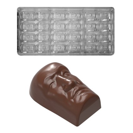 15869 forma na pralinky oblicej 10g 4x6 tvaru forma