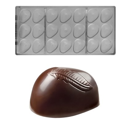 15878 forma na pralinky ornament ptaci pero12g 3x7 tvaru forma