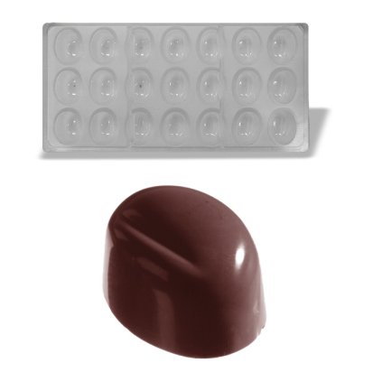 15890 forma na pralinky oval 14g 7x3 tvaru forma