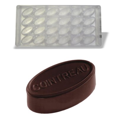 15899 forma na pralinky oval cointreau 14g 4x6 tvaru forma