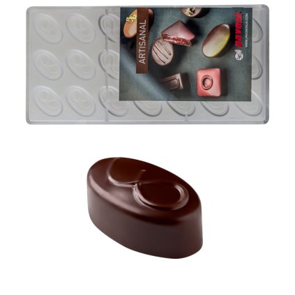 15911 forma na pralinky oval s uzlem 10g 3x7 tvaru forma