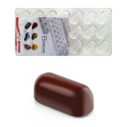 15944 forma na pralinky pulvalec 10g 3x7 tvaru forma