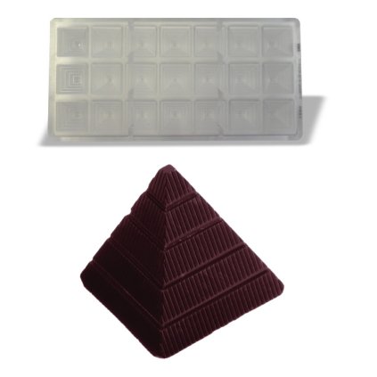 15959 forma na pralinky pyramida 13g 3x7 tvaru forma