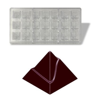 15965 forma na pralinky pyramida 7g 3x7 tvaru forma