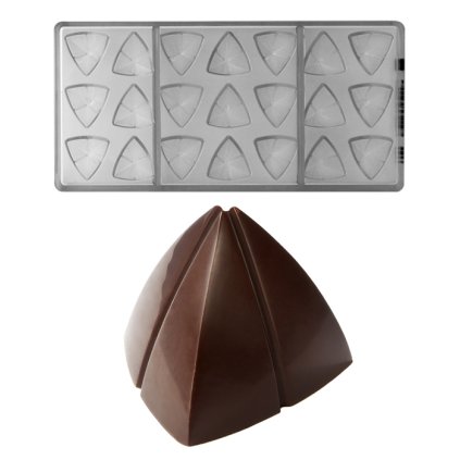 15971 forma na pralinky pyramida vroubkovana 9g 3x7 tvaru forma