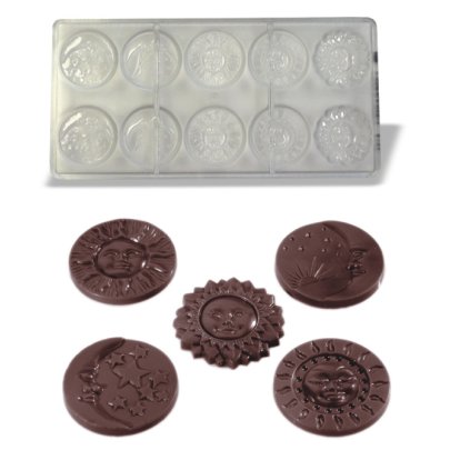 16007 forma na pralinky slunce mesic 6 5g 2x5 tvaru forma 5 fig