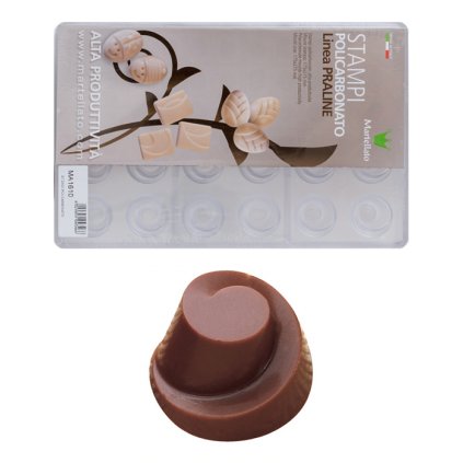 16037 forma na pralinky spirala 9g 4x6 tvaru forma