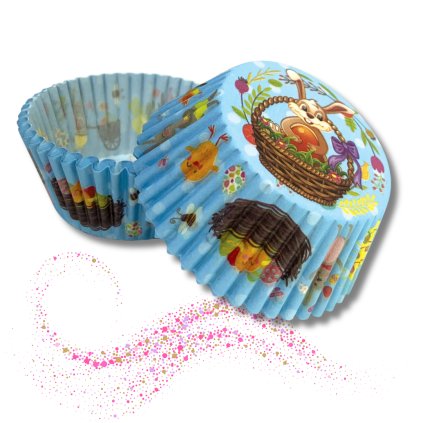 Cukrářské košíčky na muffiny - Velikonoce (50 ks) modré